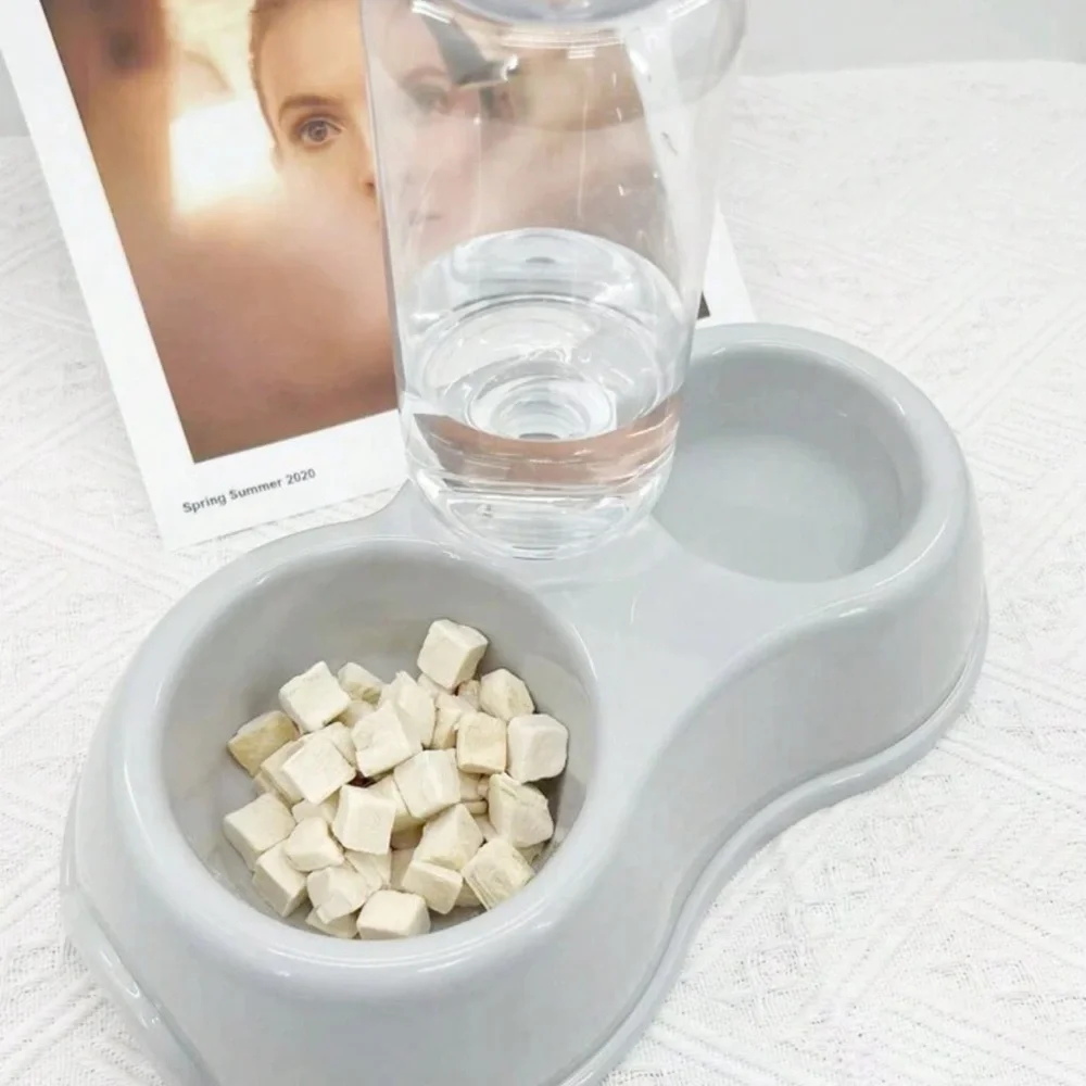 - 1 Piece Pet Plastic Water Bottle Bowl Set, Water Dispenser Bowls